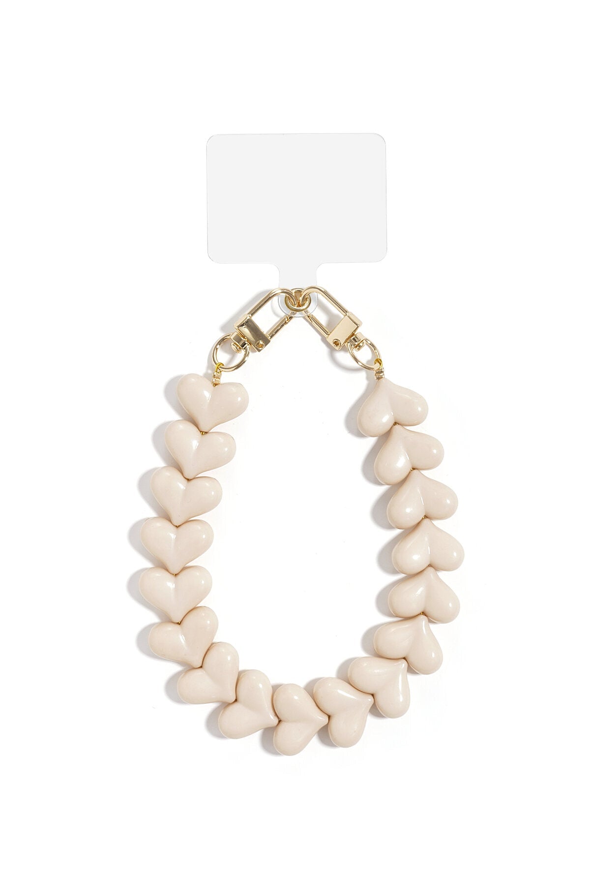 Romantisch telefoonkoord met hartjes - Jewellery Fever