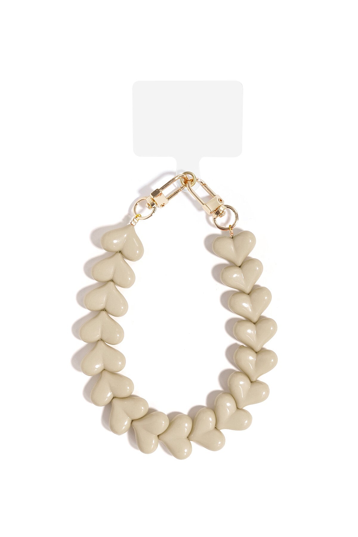 Romantisch telefoonkoord met hartjes - Jewellery Fever