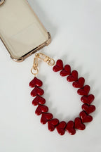 Romantisch telefoonkoord met hartjes - Jewellery Fever