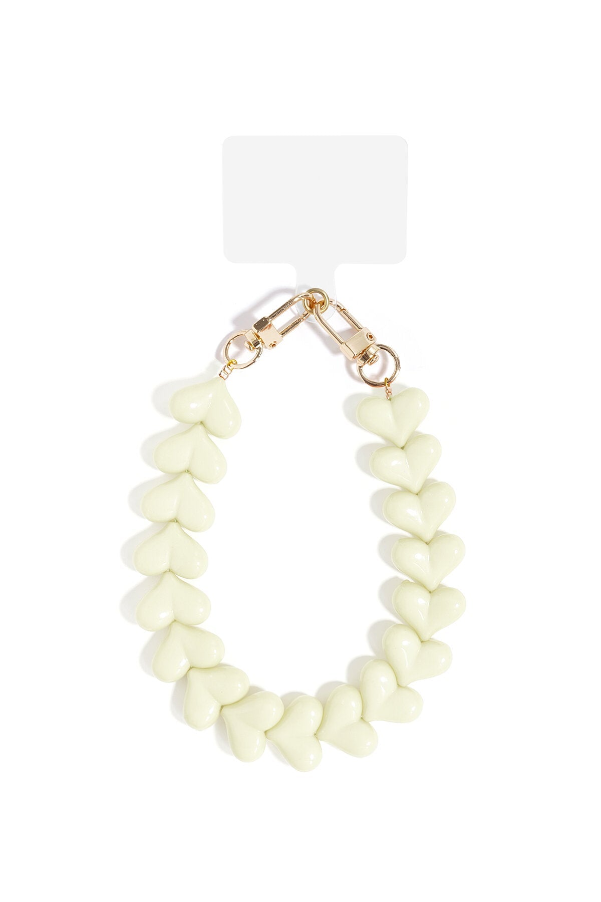Romantisch telefoonkoord met hartjes - Jewellery Fever
