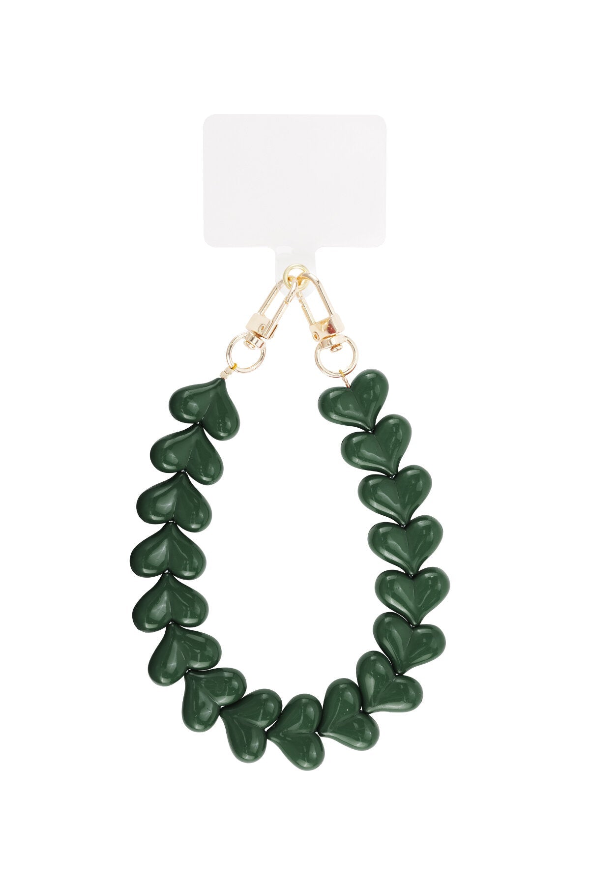 Romantisch telefoonkoord met hartjes - Jewellery Fever