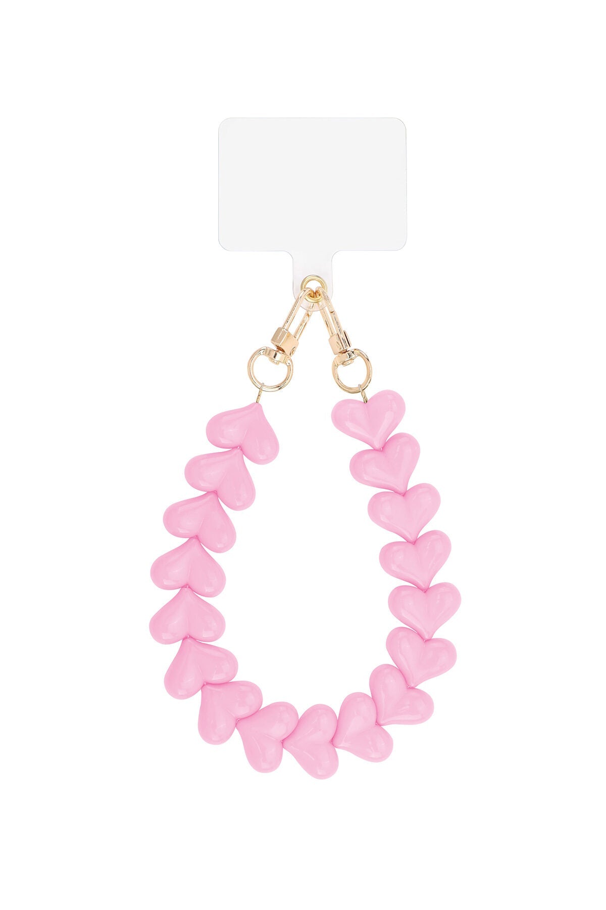 Romantisch telefoonkoord met hartjes - Jewellery Fever