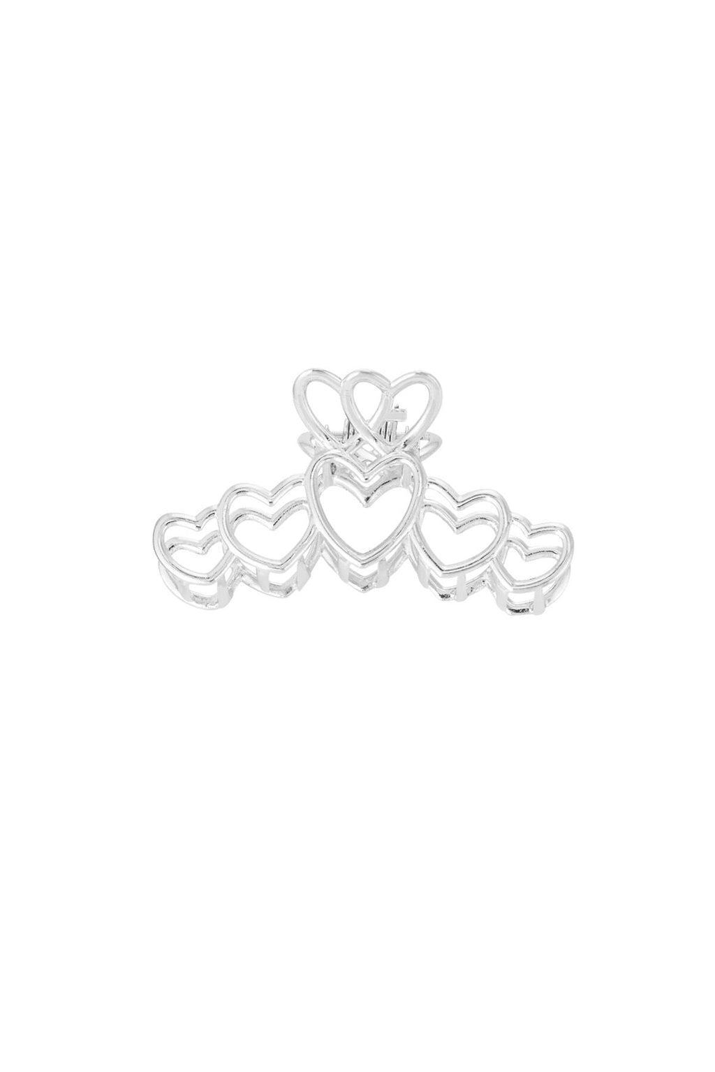 Charmante haarclip met hartjes - Jewellery Fever