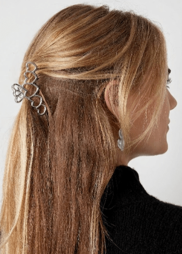 Charmante haarclip met hartjes - Jewellery Fever