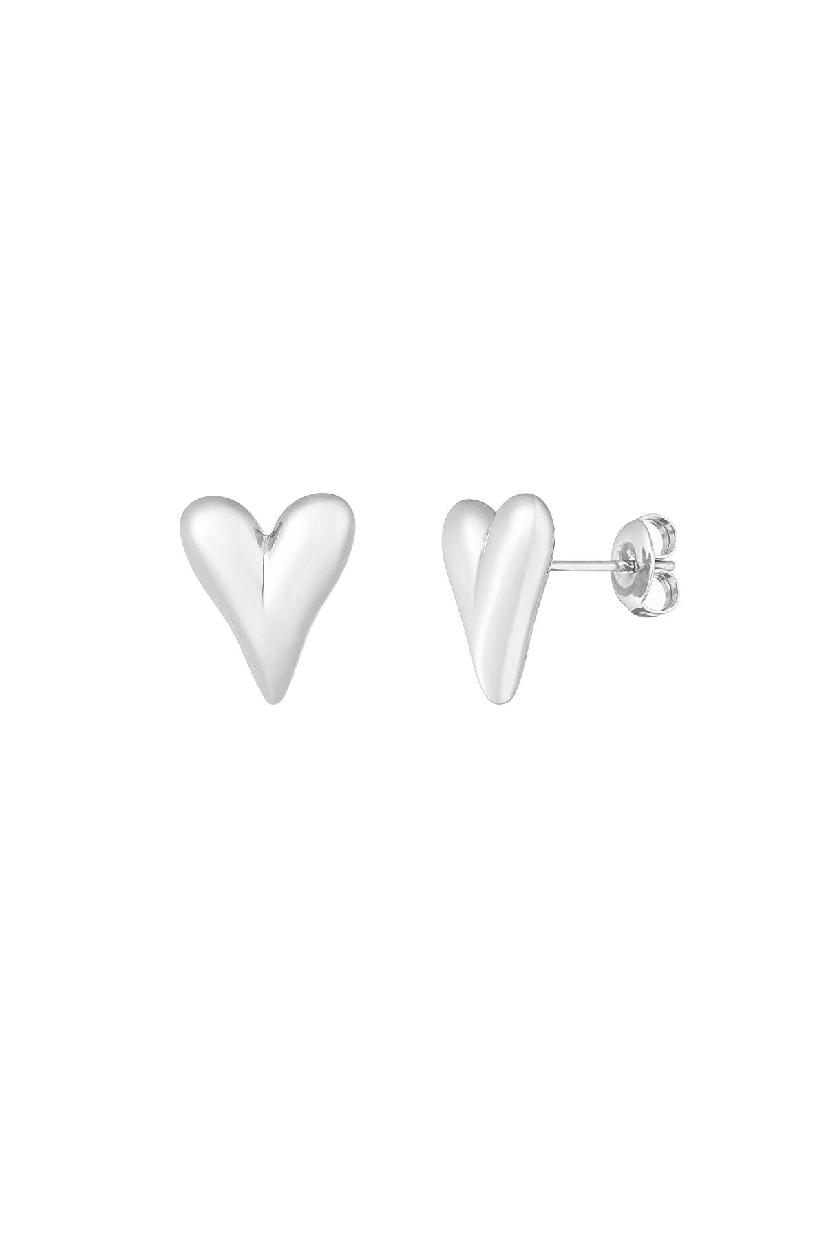 Minimalistische studs met hartjes - Jewellery Fever