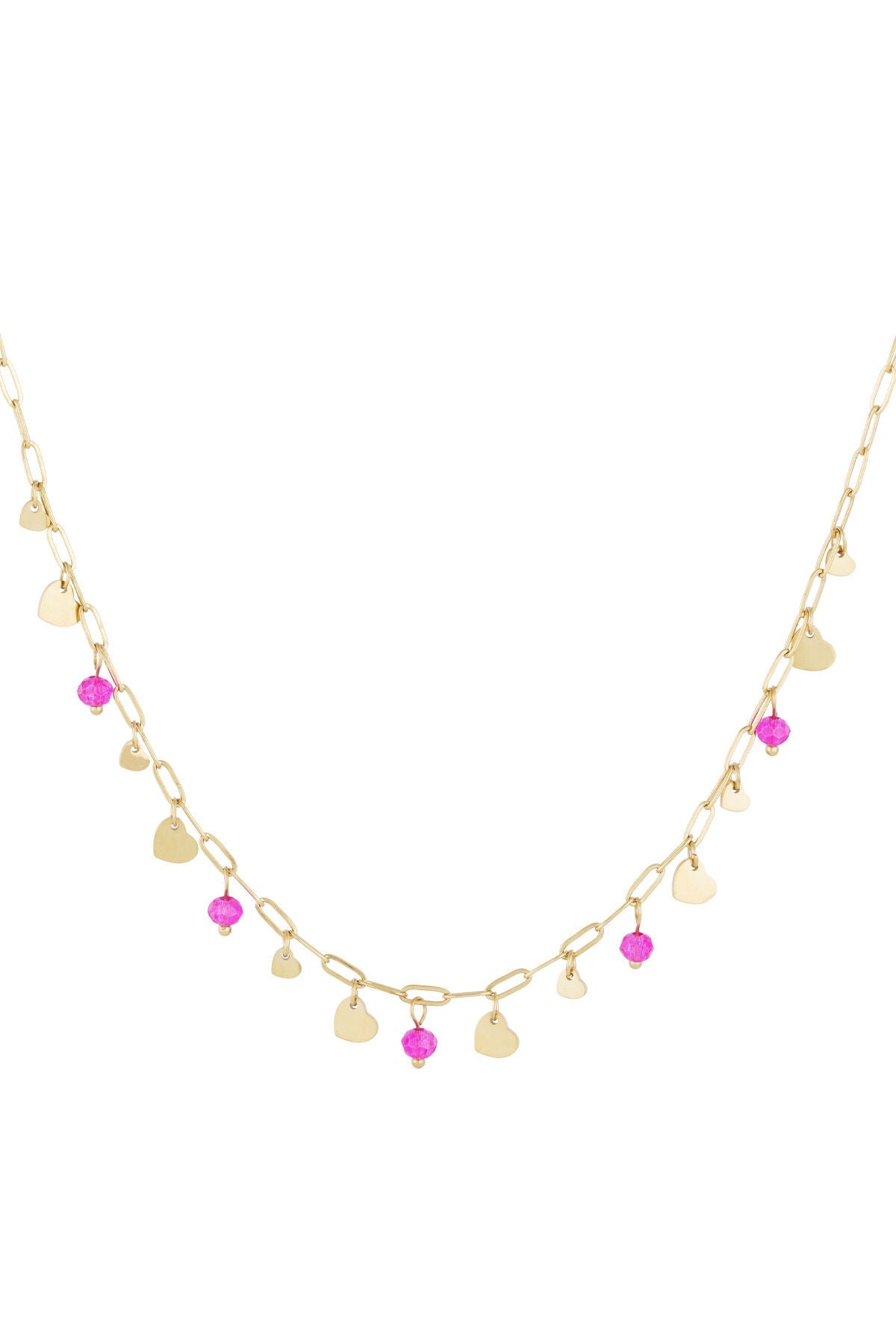 Ketting met hartjes bedels - Jewellery Fever