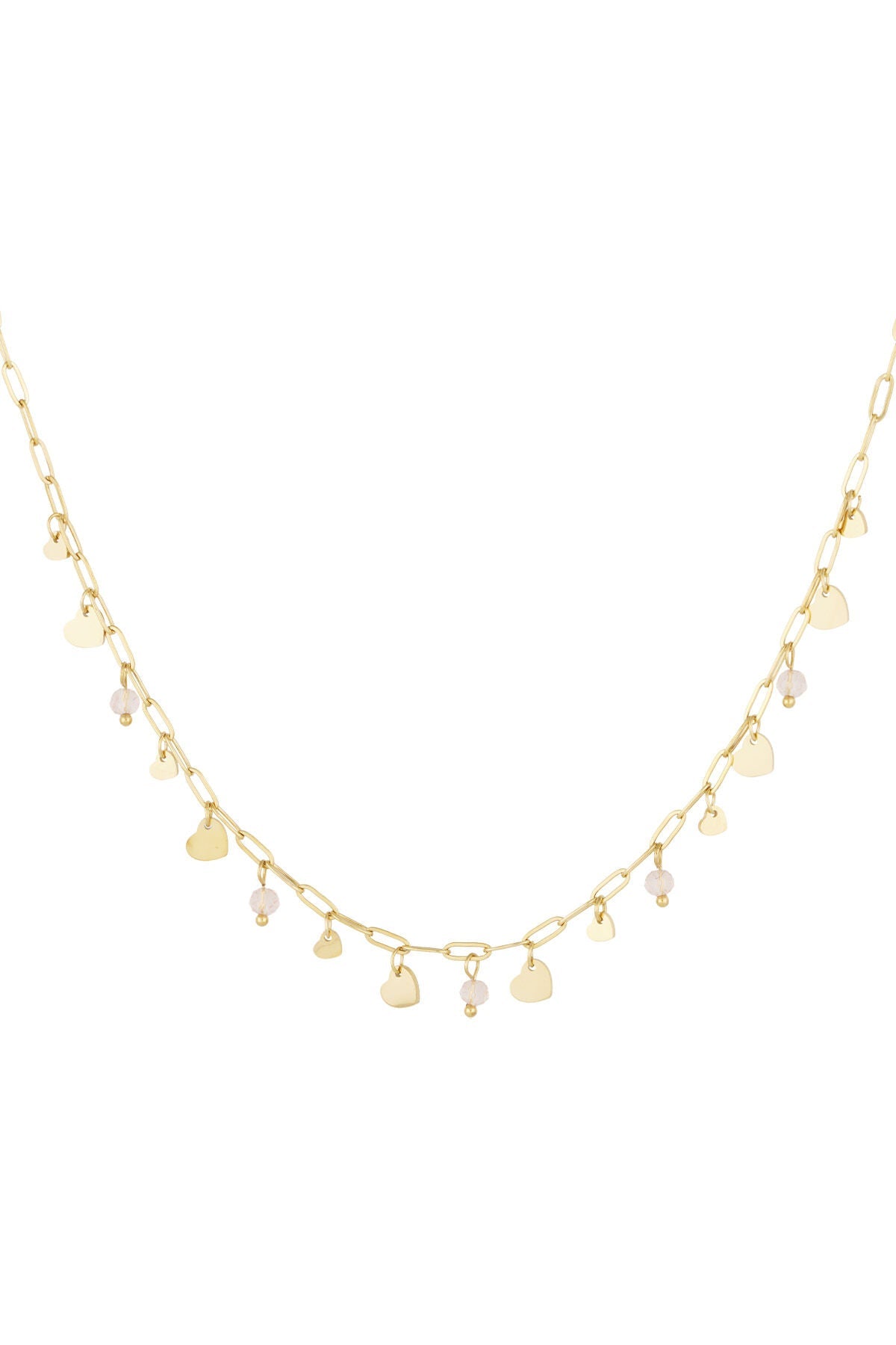 Ketting met hartjes bedels - Jewellery Fever