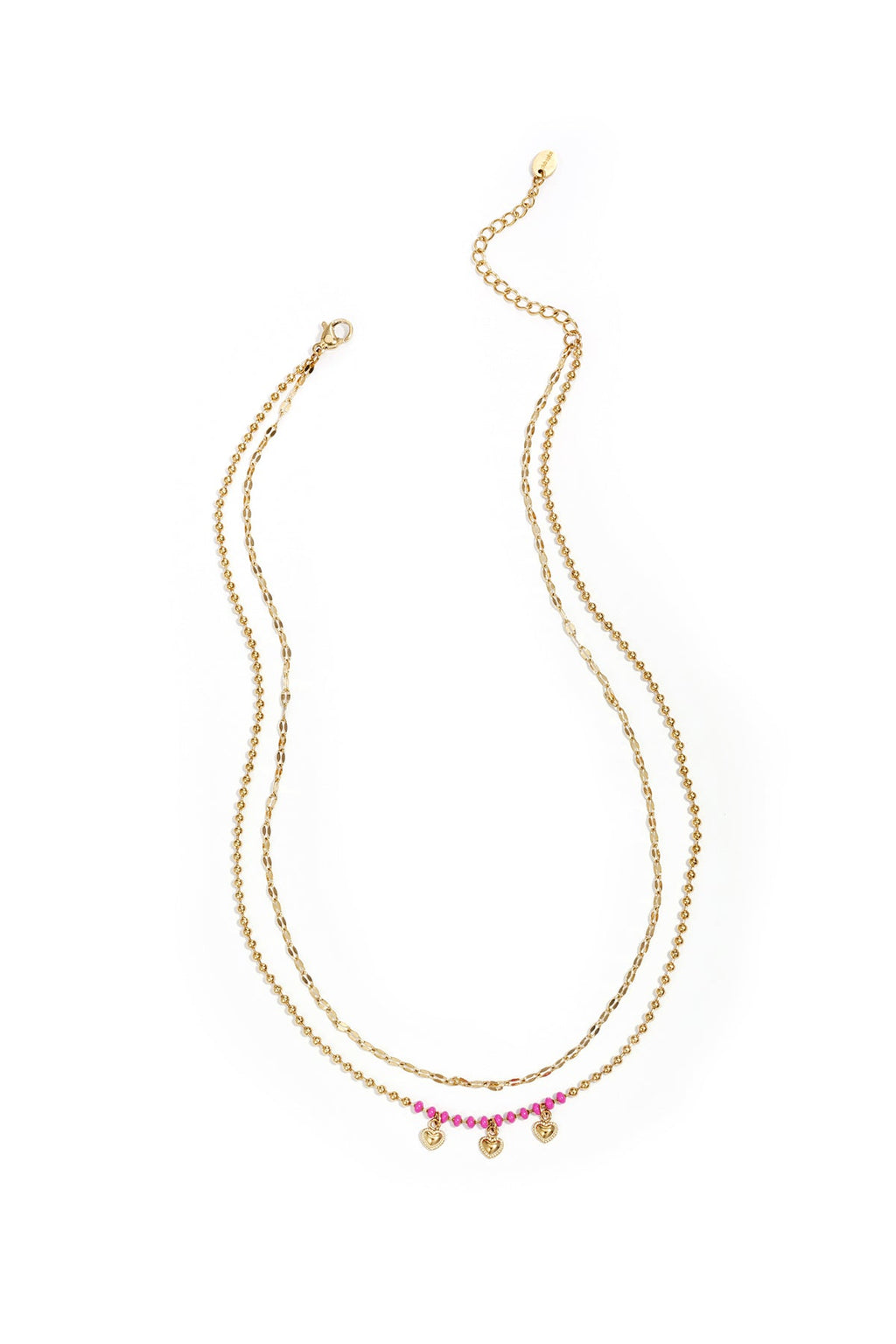 Ketting met meerlaags hartdesign - Jewellery Fever