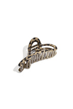 Luipaard harten haarclip, koffiebruin