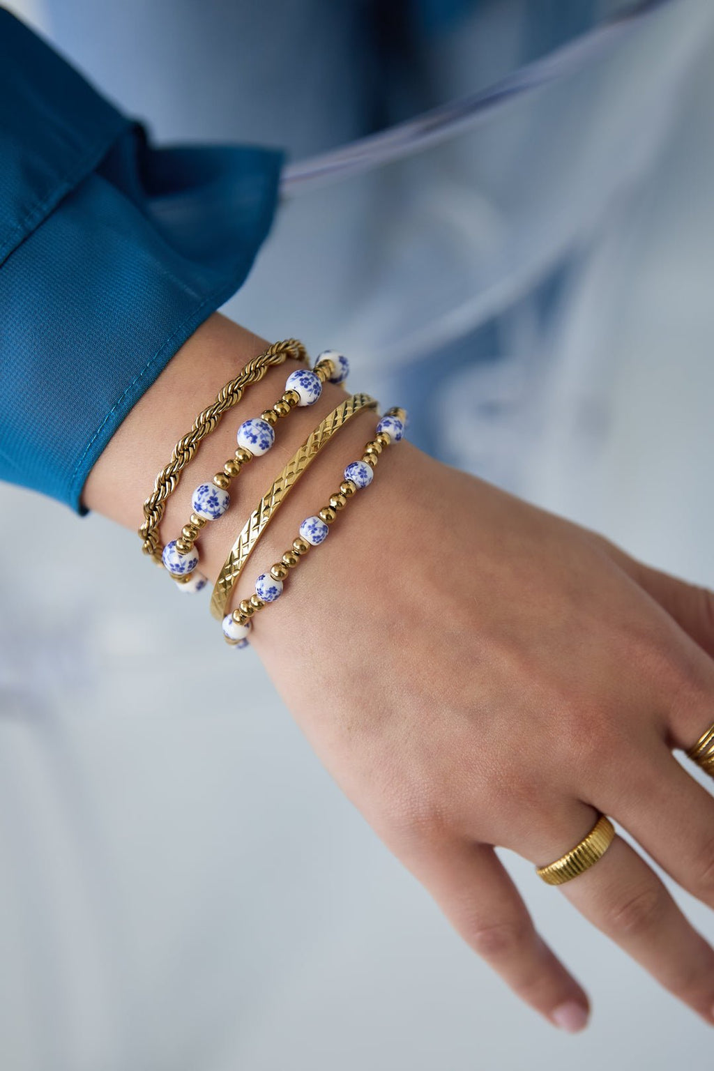 Luxe kralenarmband met stralende glans - Jewellery Fever