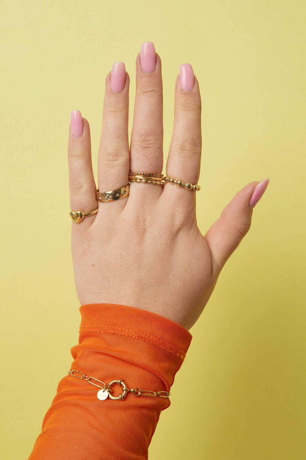 Minimalistische bolletjes ring - Jewellery Fever