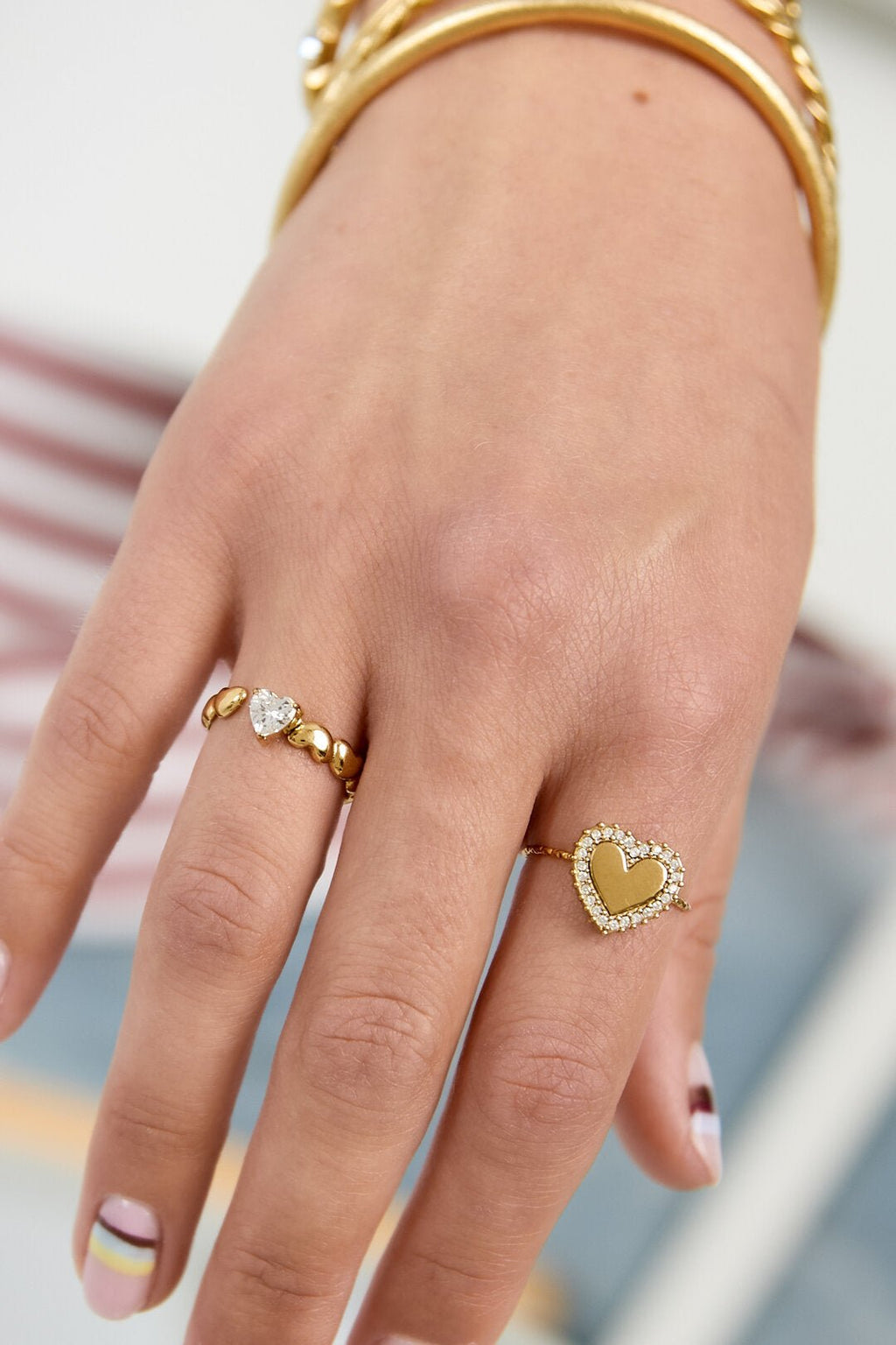 Minimalistische hartring - Jewellery Fever