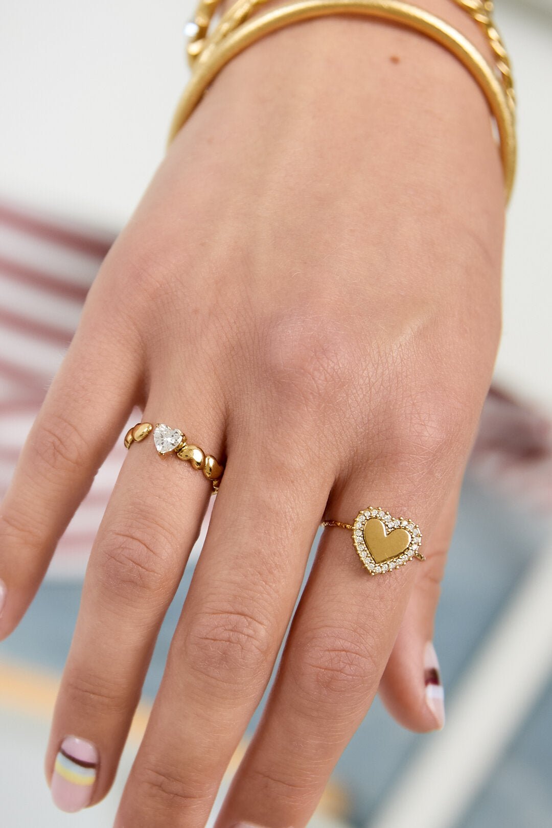 Minimalistische hartring - Jewellery Fever