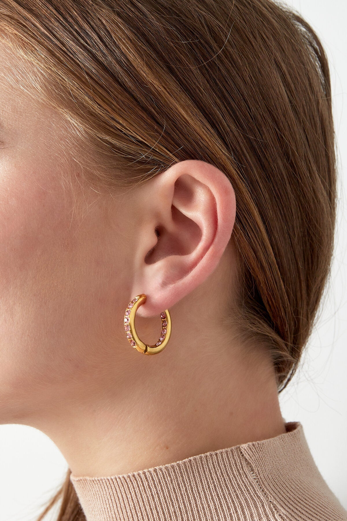 Oorbellen met stralende strass steentjes - Jewellery Fever