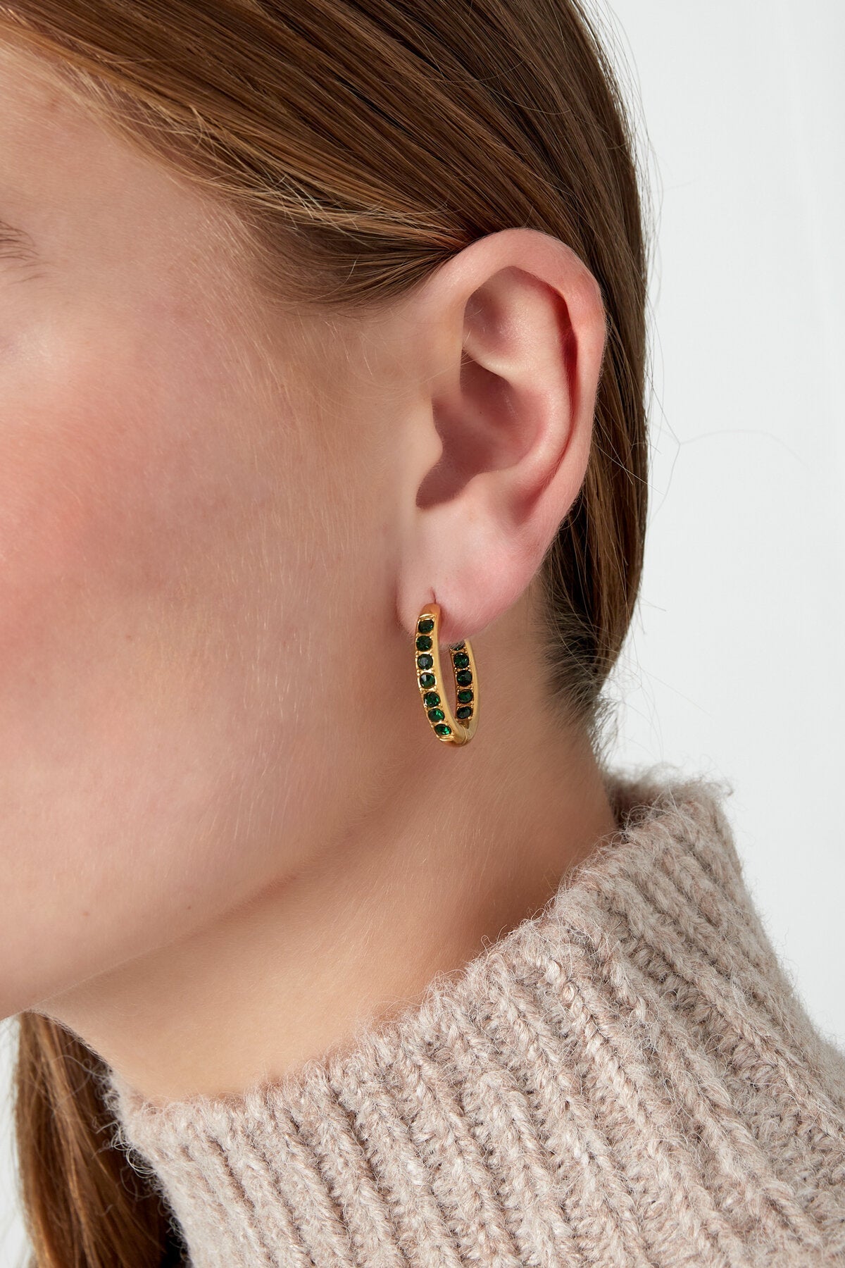 Oorbellen met stralende strass steentjes - Jewellery Fever