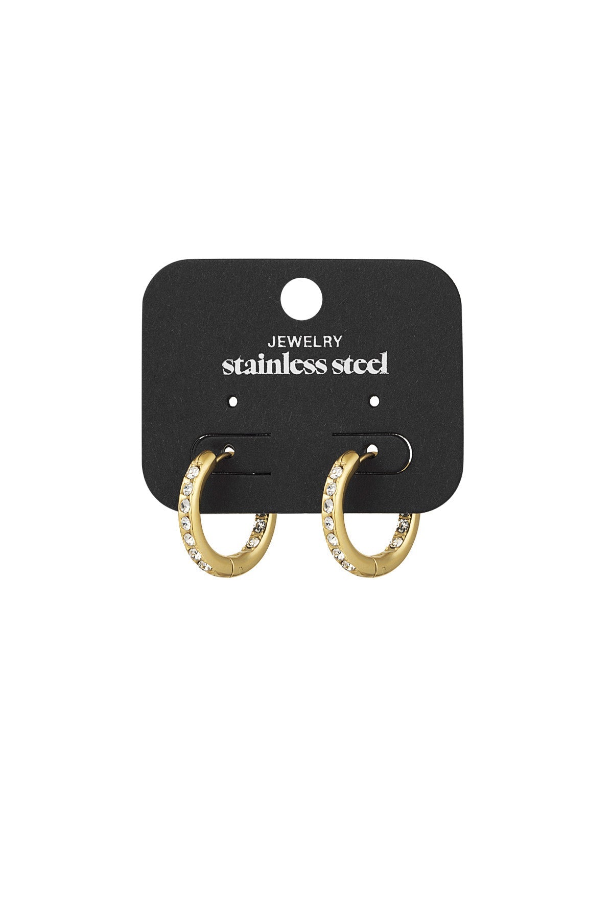 Oorbellen met stralende strass steentjes - Jewellery Fever