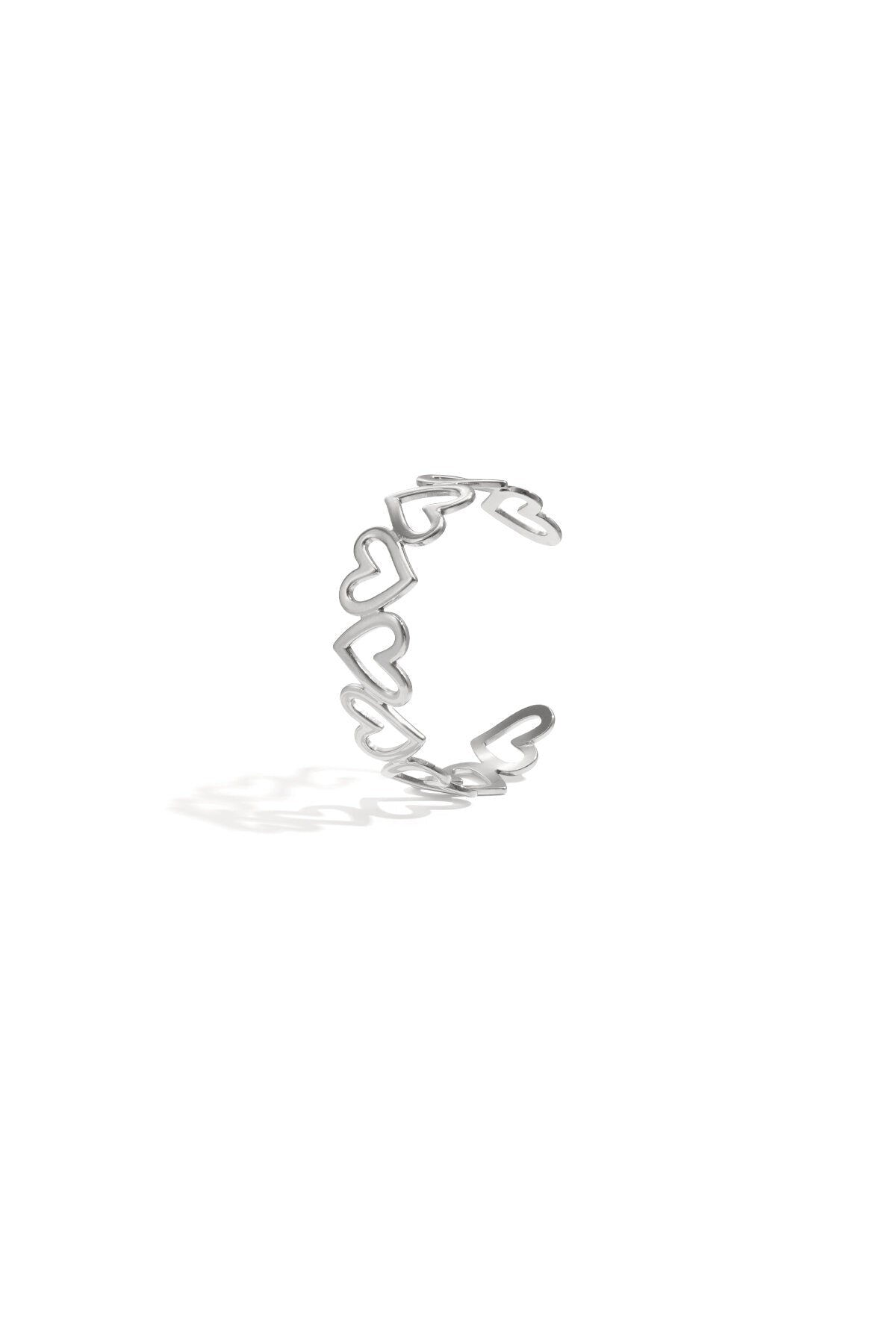 Speelse armband met open hartjes - Jewellery Fever