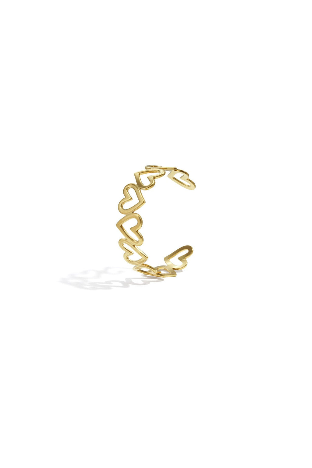 Speelse armband met open hartjes - Jewellery Fever