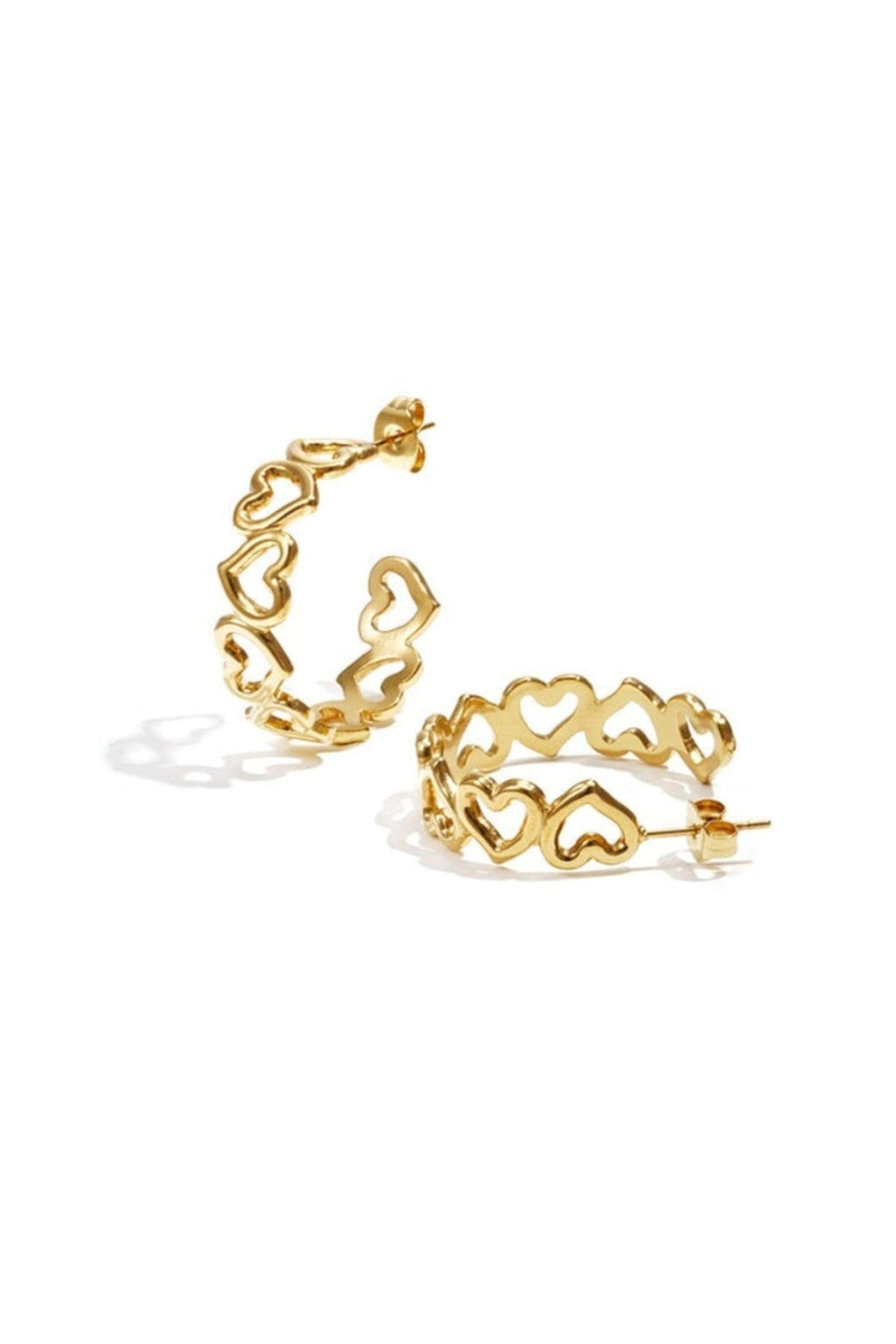 Open heart hoops - Jewellery Fever