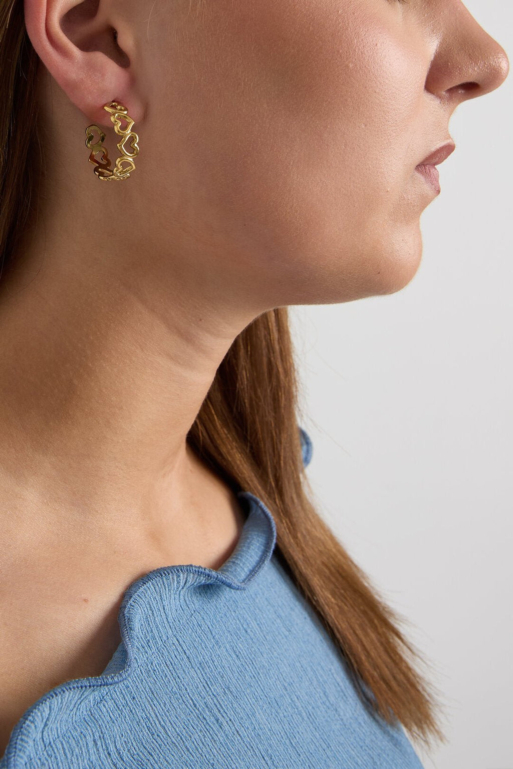 Open heart hoops - Jewellery Fever