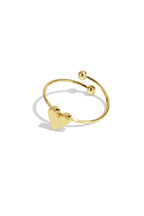 Minimalistische ring met hartdetail - Jewellery Fever