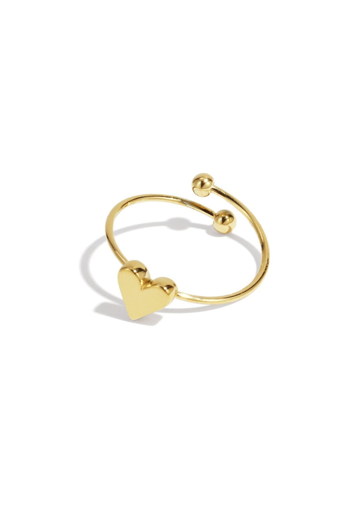 Minimalistische ring met hartdetail - Jewellery Fever