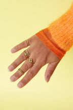 Ring met steentjes, gemengde kleur