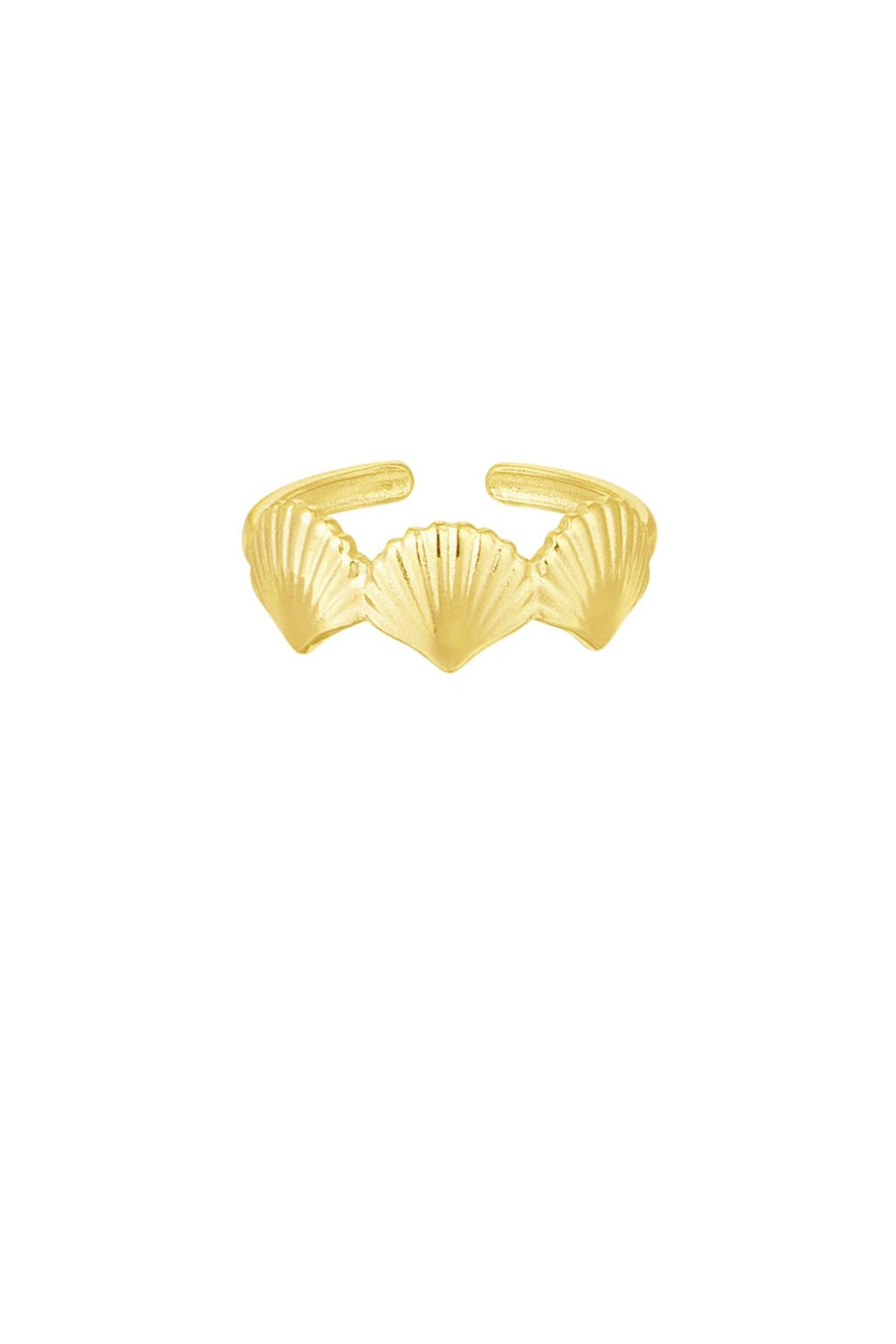 Minimalistische ring met schelpjes - Jewellery Fever