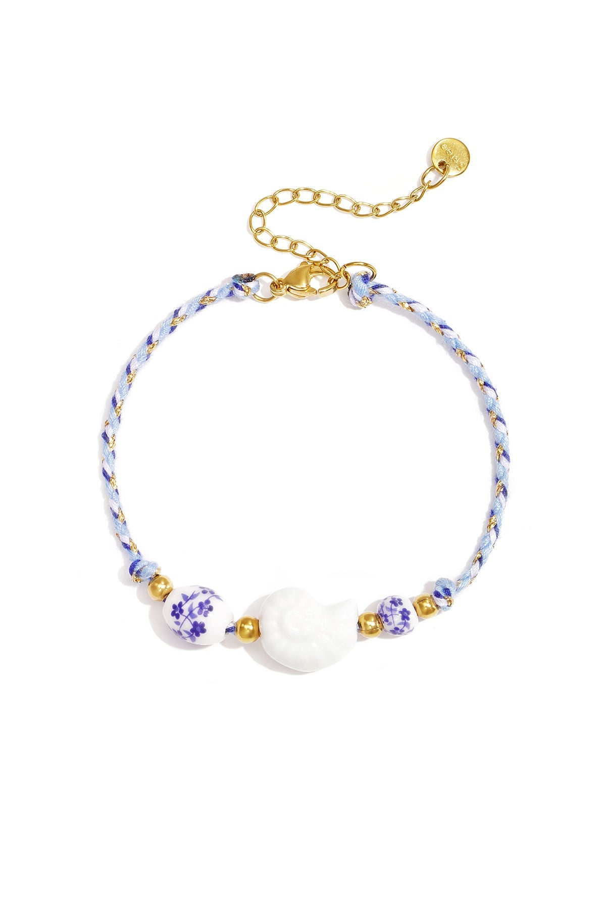 Speelse schelparmband met kralen in drie kleuren - Jewellery Fever
