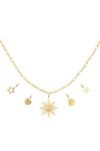 Statement DIY hartketting met parelmoerachtige afwerking - Jewellery Fever
