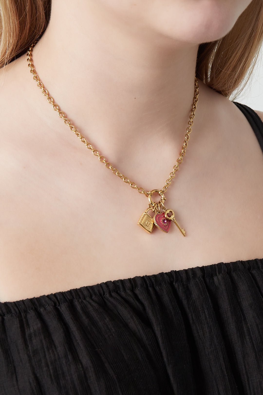 Statement DIY hartketting met sleutelmotief - Jewellery Fever