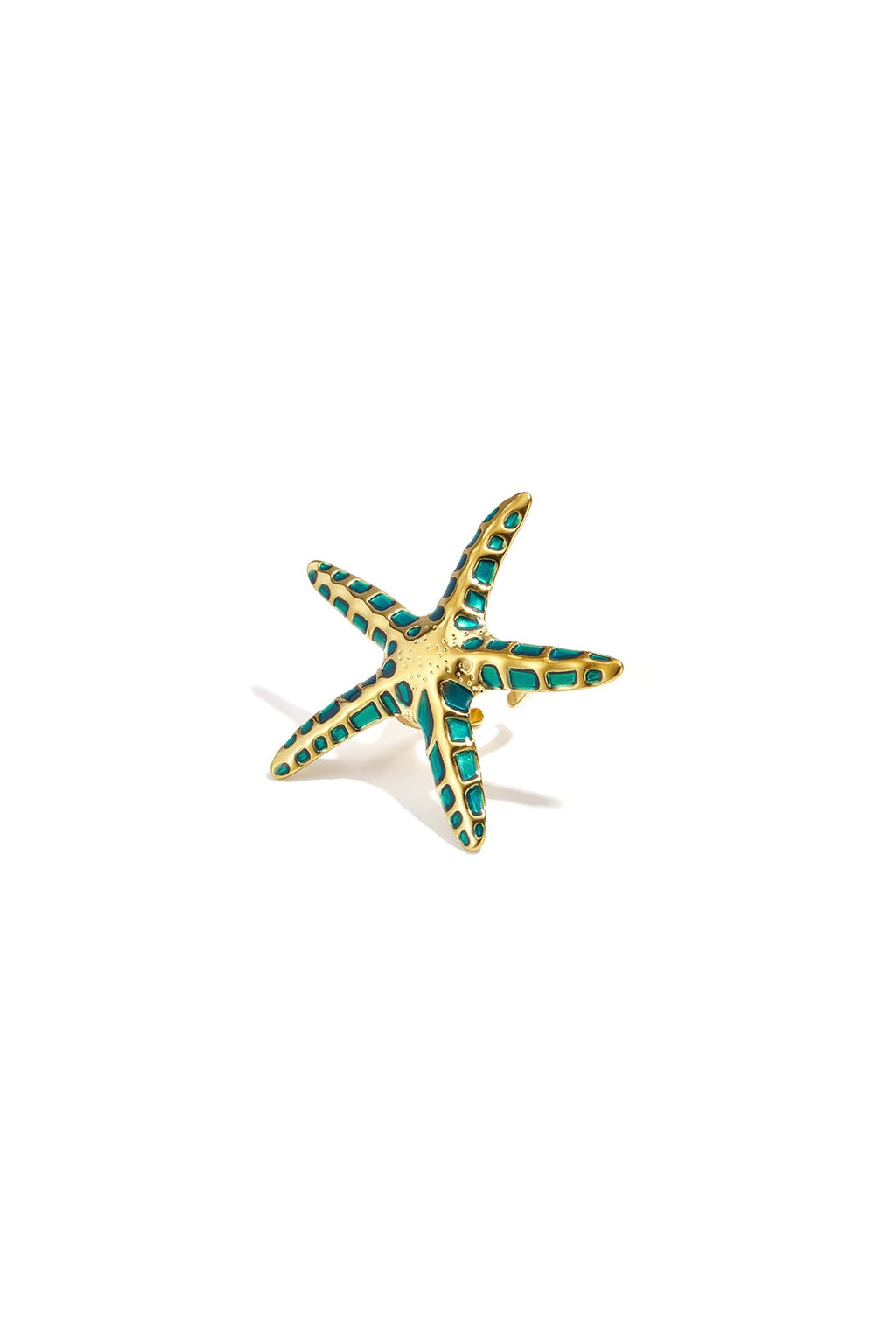 Statement ring met groene zeester - Jewellery Fever