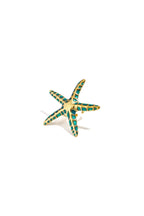 Statement ring met groene zeester - Jewellery Fever