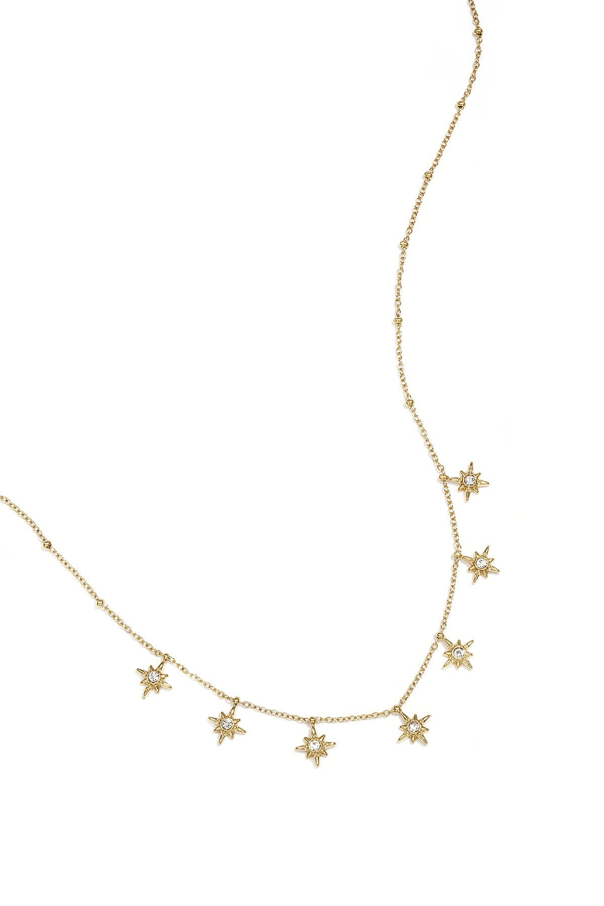 Sterretjes Bedel Ketting met Strass Steentjes - Jewellery Fever