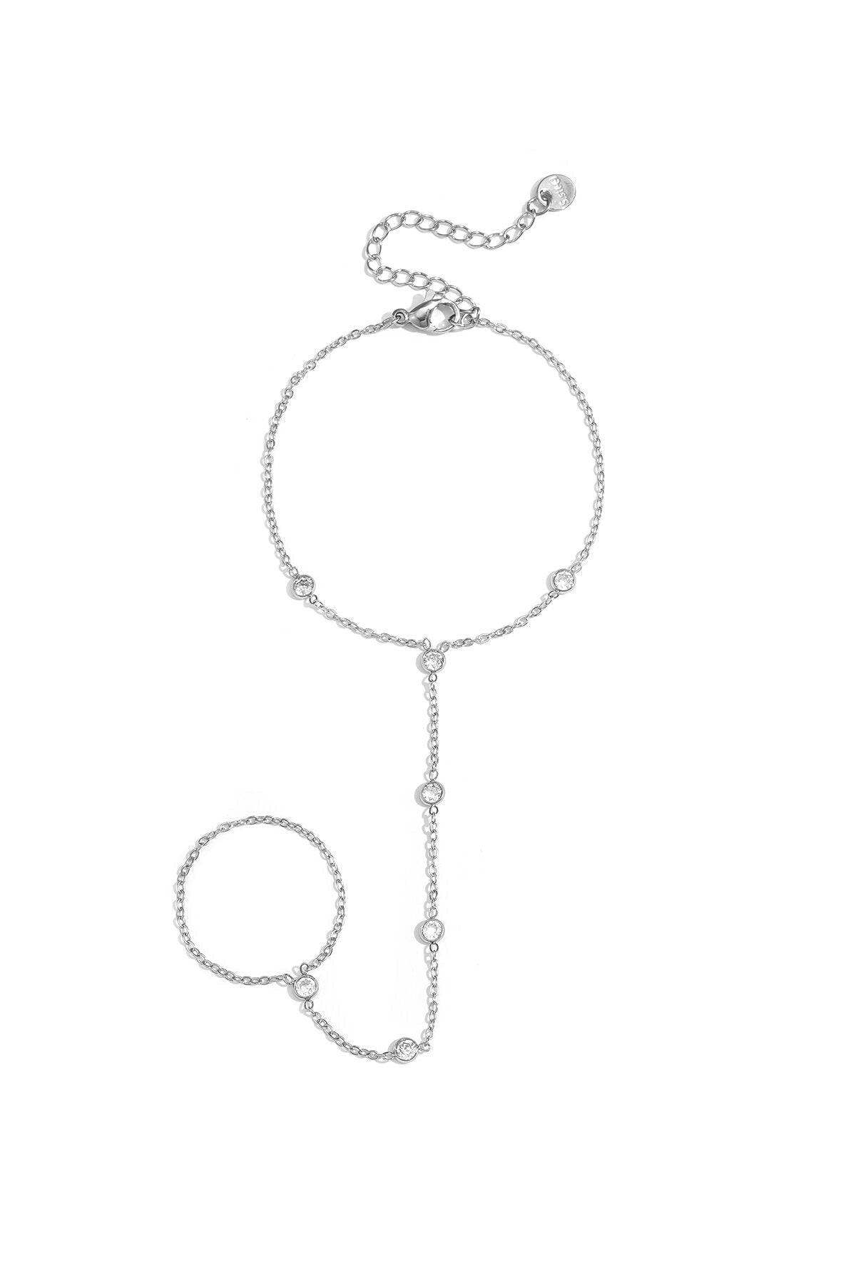 Handketting met strass, gedragen
