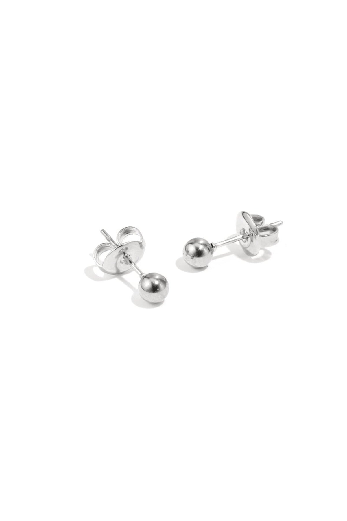 Minimalistische studs met bolletje - Jewellery Fever
