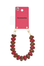 Tweekleurig hart-telefoonkoord (ondoorzichtig) - Jewellery Fever