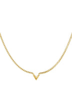 Minimalistische V-vormige ketting, goudkleurig