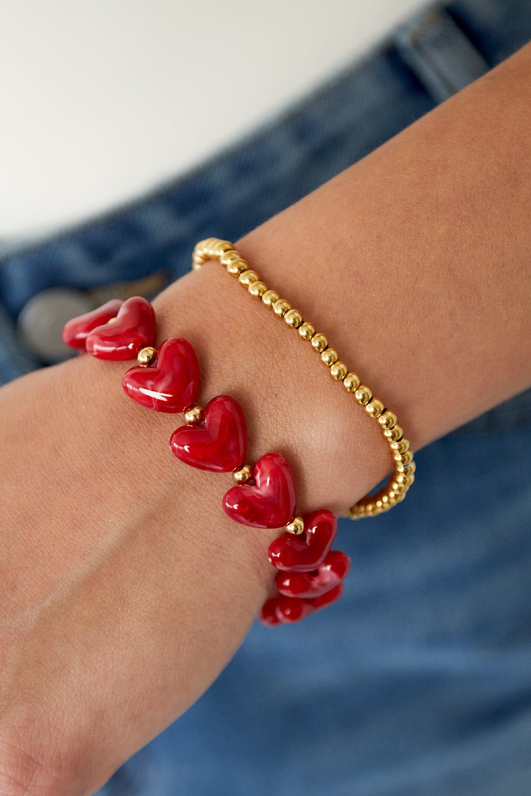 Verfijnde kralenarmband, zilverkleurig