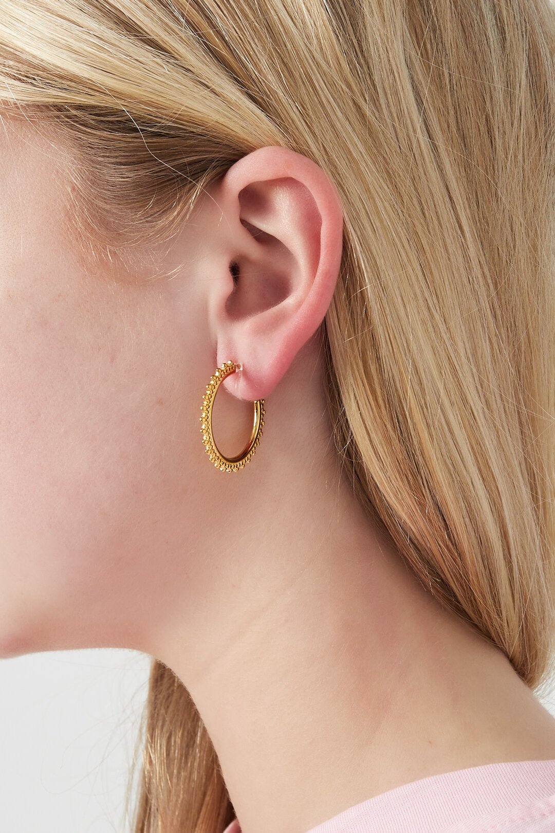 Zonnestralen hoops clipoorbellen - Jewellery Fever